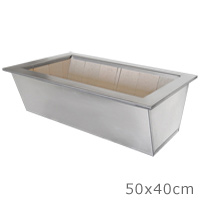 Braseiro galvanizado borda Inox 304 - Padrão 50x40cm interno - Cottage