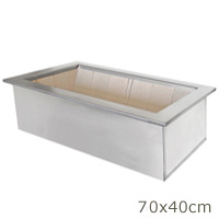 Braseiro Caixa Dupla borda Inox 304 - Padrão 70x40cm interno - Cottage