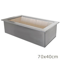 Braseiro Caixa Dupla todo em Inox 304 - Padrão 70x40cm interno - Cottage