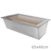 Braseiro galvanizado borda Inox 304 - Padr�o 65x40cm interno - Cottage