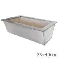 Braseiro galvanizado borda Inox 304 - Padr�o 75x40cm interno - Cottage