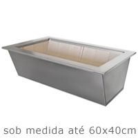 Braseiro todo Inox 304 - Sob medida at� 60x40cm interno - Cottage