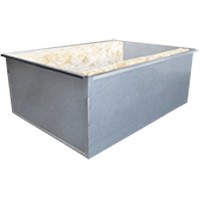 Caixa externa galvanizada para braseiro 70x40cm - Cottage