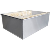 Caixa externa Inox 304 para braseiro 65x40cm - Cottage