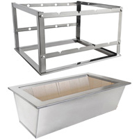 Kit braseiro com suporte de espetos Inox 304 Padr�o 50x40cm interno