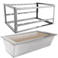 Kit braseiro com suporte de espetos Inox 304 Padr�o 60x40cm interno