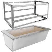 Kit braseiro com suporte de espetos Inox 304 Padr�o 70x40cm interno