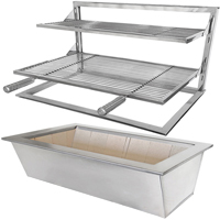 Kit braseiro com suporte L Inox 304 Padr�o 80x40cm interno