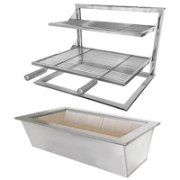 Kit braseiro com suporte L Inox 430 Padr�o 55x40cm interno