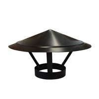 Chapéu chinês galvanizado com pintura preta para Coifa D= 10" - Cottage
