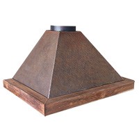 Coifa para Churrasqueira Chapa R�stica com dormente 100x60cm D=10" - Cottage