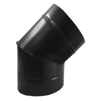 Curva de 45� galvanizado e pintado preto para Coifa D= 10" - Cottage