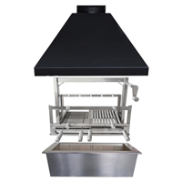 Kit churrasqueira com Coifa de 80cm + Grill elevat�rio 430 + Braseiro