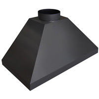 Coifa Dupla para Parrilla e Lareira preta 110x60cm D= 10" - Cottage