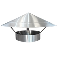 Chapéu chinês Inox 304 escovado D= 10" - Cottage