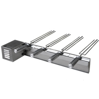 Grill girat�rio para encaixe no Suporte Inox 430 4 espetos 51 a 62cm