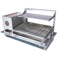 Kit Parrilla com grelha argentina Inox 304 - Padr�o 75x40cm