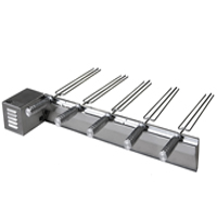Grill girat�rio para encaixe no suporte Inox 304 5 espetos 63 a 74cm