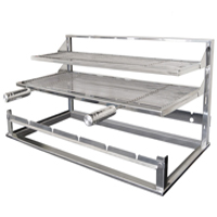 Kit suporte de fundo Inox 430 com grelha aramada padr�o 65x40cm