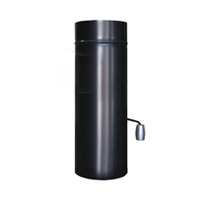 Tubo Duplo com registro galvanizado e pintado preto D= 7" 50cm - Cottage